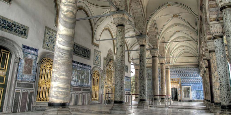 عکس نمای داخلی کاخ توپکاپی در استانبول