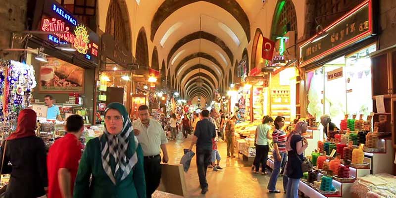 بازار عمده روسری در استانبول